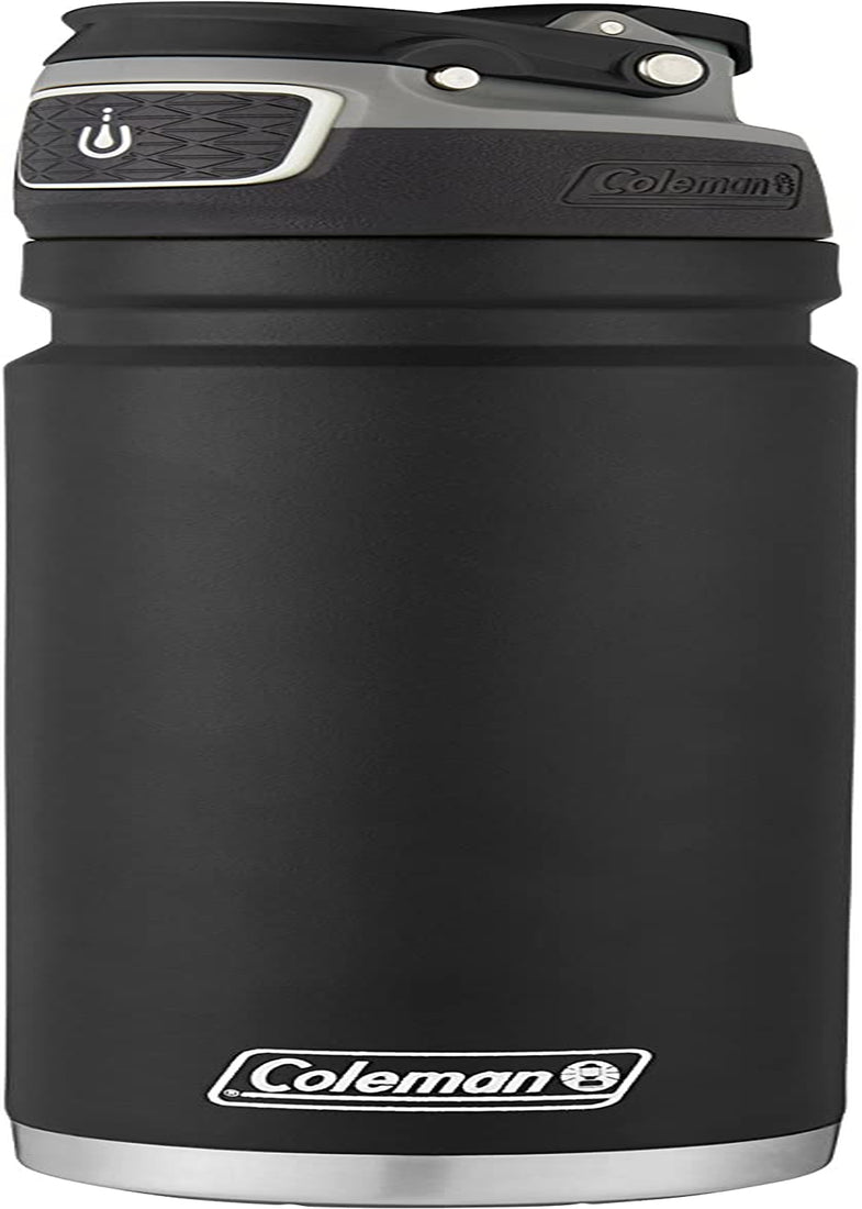 Coleman Freeflow Vacuum-Insulated Stainless Steel Water Bottle with Leak-Proof Lid, 24Oz/40Oz Bottle with Button-Operated Lid &amp; Carry Handle, Keeps Drinks Hot or Cold for Hours