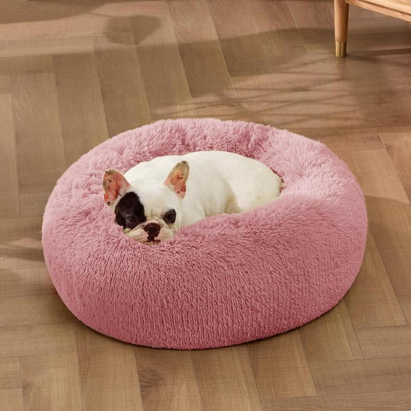 Donut Calming Dog Warm Cozy Fluffy Pet Bed for Dogs Donut Bed Crate Bed Cute Petbeds Cloud Dogbed