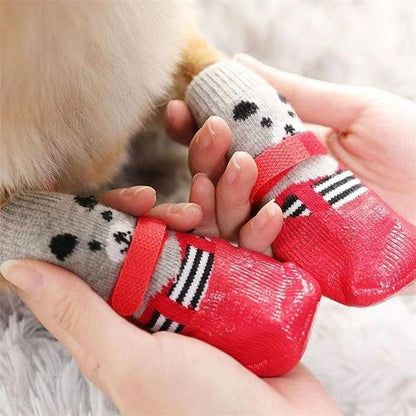 Cute Cartoon Dog Boots, 4 Counts/Set Non-Slip Waterproof Dog Shoes, Pet Footwears for Small Medium Large Dogs &amp; Cats