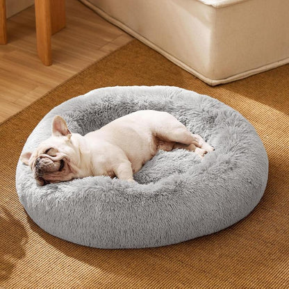 Donut Calming Dog Warm Cozy Fluffy Pet Bed for Dogs Donut Bed Crate Bed Cute Petbeds Cloud Dogbed