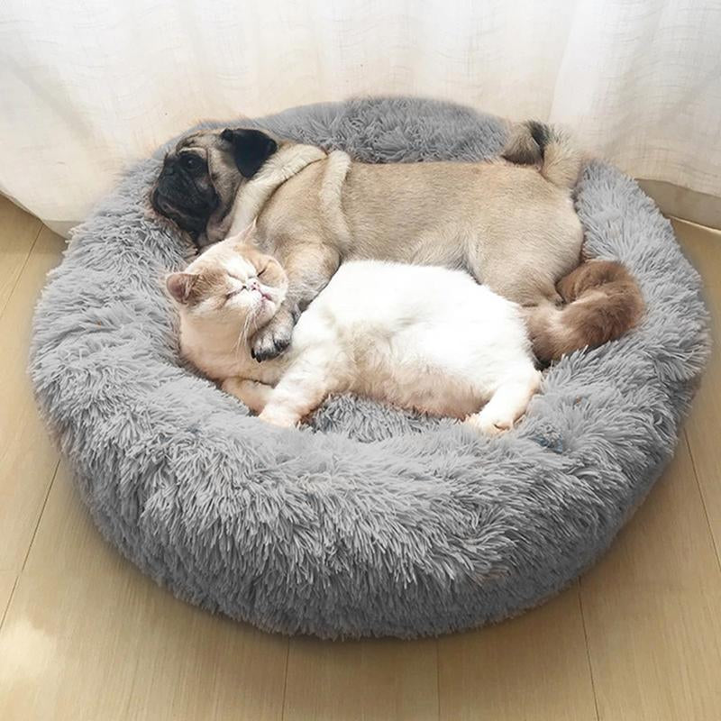 Donut Calming Dog Warm Cozy Fluffy Pet Bed for Dogs Donut Bed Crate Bed Cute Petbeds Cloud Dogbed