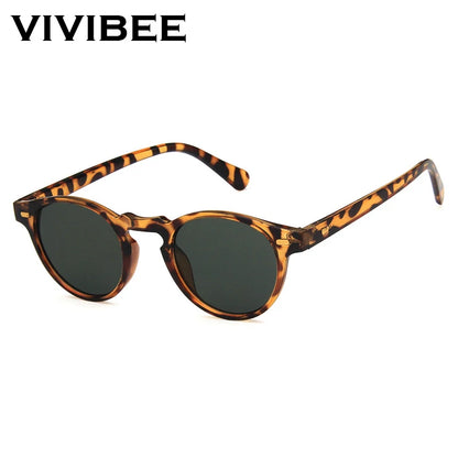 VIVIBEE Men Fashions 2024 Oval Small Sunglasses Clear Classic UV400 Sun Glasses Trends for 2024 Transparent Shades for Women