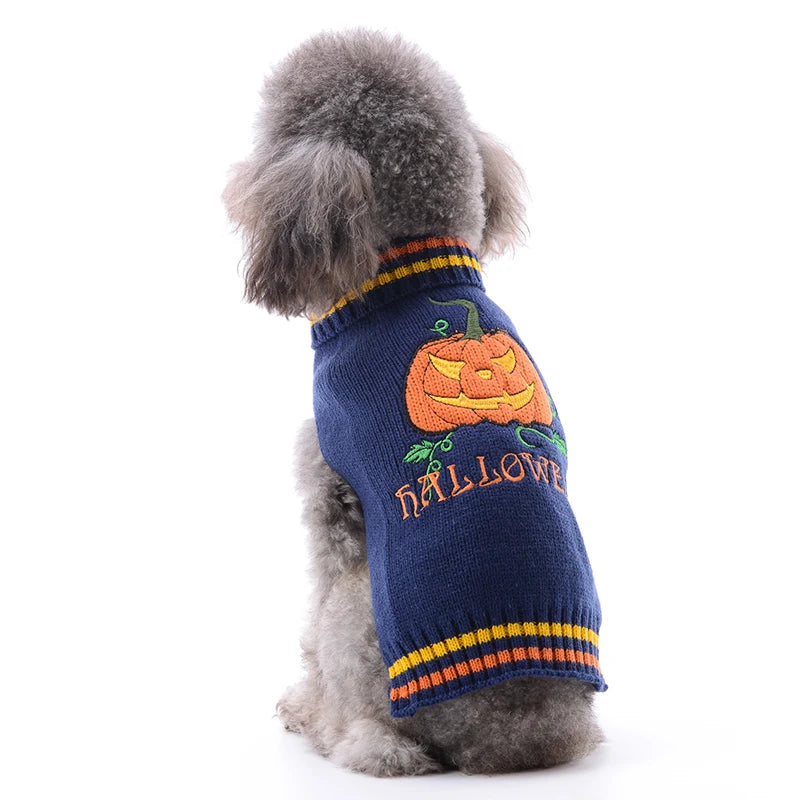 Halloween Dog Clothes Autumn Winter Dog Costume Pet Dog Sweater Chihuahua French Bulldog Korea Dog Cat Puppy Luxury Pet Clothes