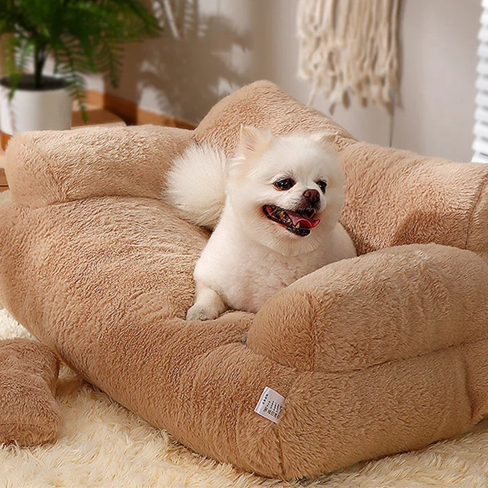 Cat Bed Sofa Winter Warm Foam Neck Pad Nest Beds Pet Deep Sleeping Bed For Small Medium Dogs Comfortable Plush Puppy Supplies