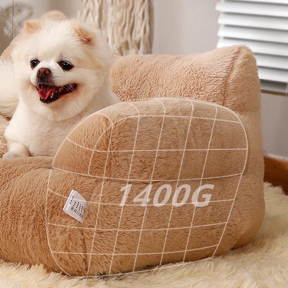 Cat Bed Sofa Winter Warm Foam Neck Pad Nest Beds Pet Deep Sleeping Bed For Small Medium Dogs Comfortable Plush Puppy Supplies