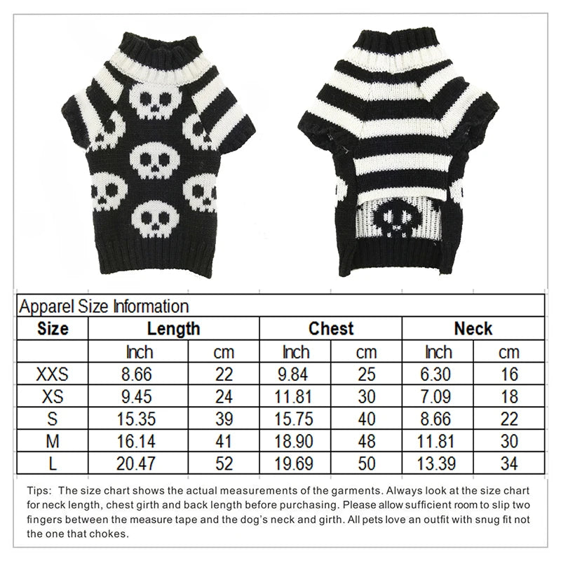 Halloween Dog Clothes Autumn Winter Dog Costume Pet Dog Sweater Chihuahua French Bulldog Korea Dog Cat Puppy Luxury Pet Clothes