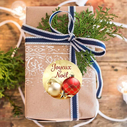 Joyeux Noël French Merry Christmas Stickers Labels Decorative Stickers Wrapping Gift Box Label Xmas Deer New Year Labels