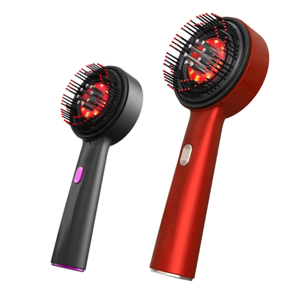 Electric Head Massager Hair Growth Comb Scalp Relax Massager 630Nm Red Light Oil Applicator Anti-Hair Loss Hair Care Hairbrush