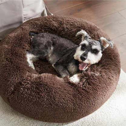 Donut Calming Dog Warm Cozy Fluffy Pet Bed for Dogs Donut Bed Crate Bed Cute Petbeds Cloud Dogbed