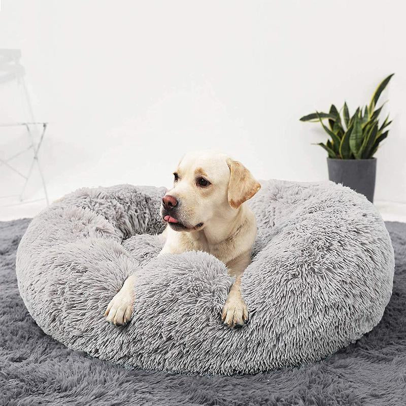 Donut Calming Dog Warm Cozy Fluffy Pet Bed for Dogs Donut Bed Crate Bed Cute Petbeds Cloud Dogbed