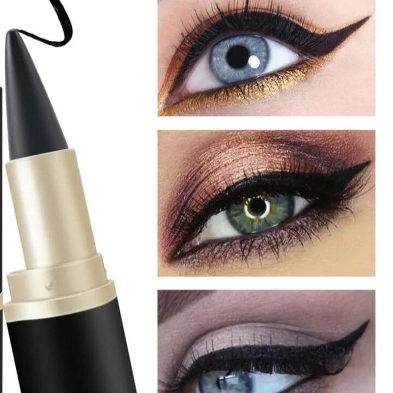 Black Eyeliner Pencil Waterproof Eye Enhancing Stick Solid Thick Gel Smooth 24 Hours Long Lasting Smoky Eye Liner Cosmetic Beaut Lipliner