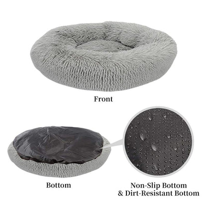 Donut Calming Dog Warm Cozy Fluffy Pet Bed for Dogs Donut Bed Crate Bed Cute Petbeds Cloud Dogbed