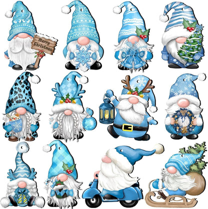 24 PCs Christmas Wooden Hanging Ornaments