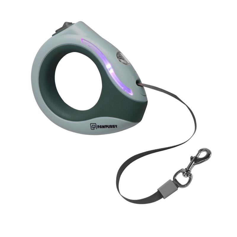 【FREE COLLAR】LED Retractable Pet Leash &amp; Dogleash - 10Ft for All Dogs &amp; Cats up to 100Lbs, Hand Free Loop Design