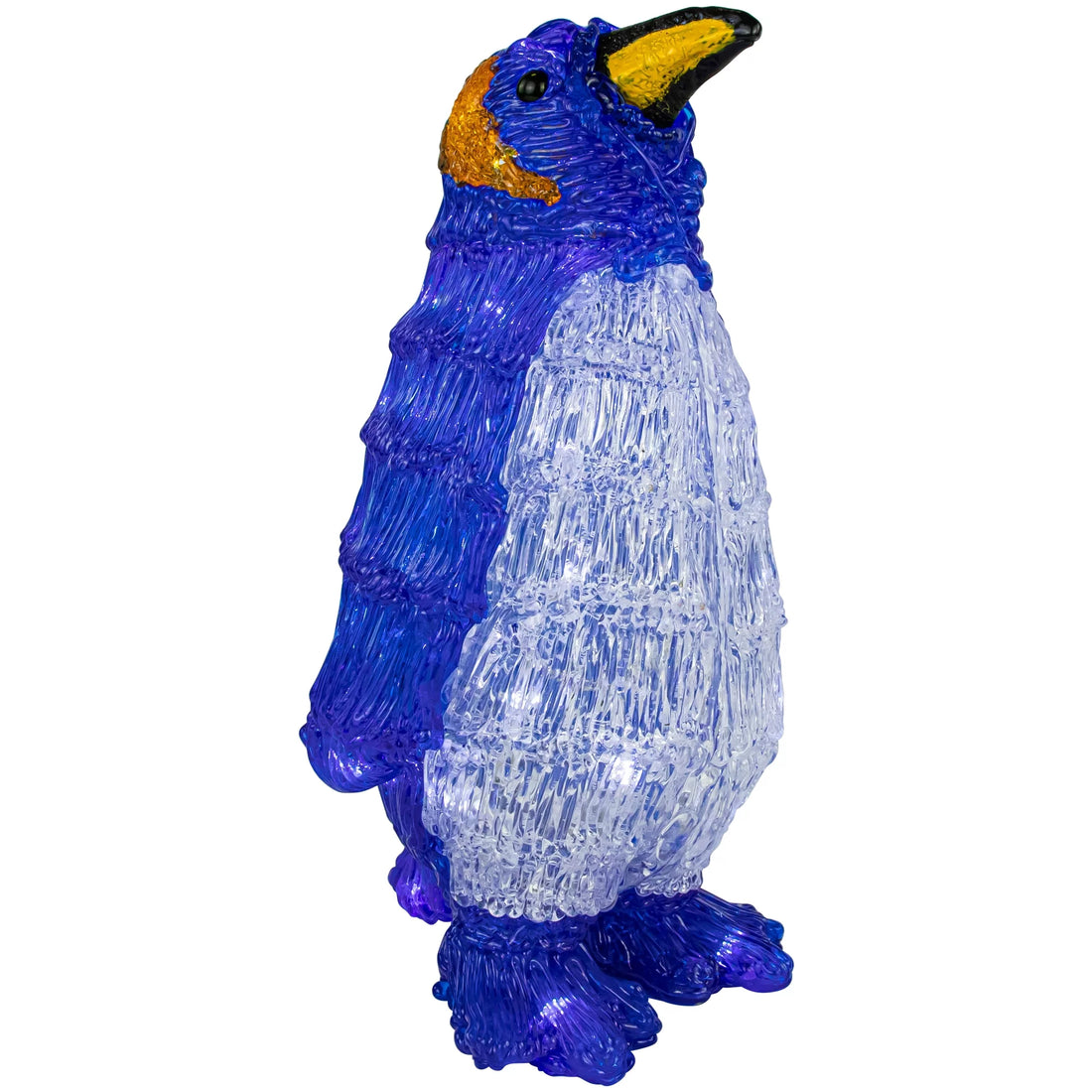 LED Lighted Commercial Grade Acrylic Penguin Outdoor Christmas Decoration - 12.5&quot;