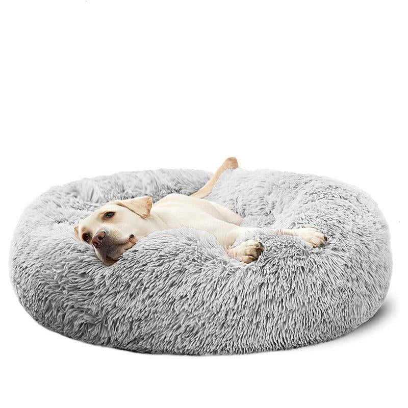 Donut Calming Dog Warm Cozy Fluffy Pet Bed for Dogs Donut Bed Crate Bed Cute Petbeds Cloud Dogbed