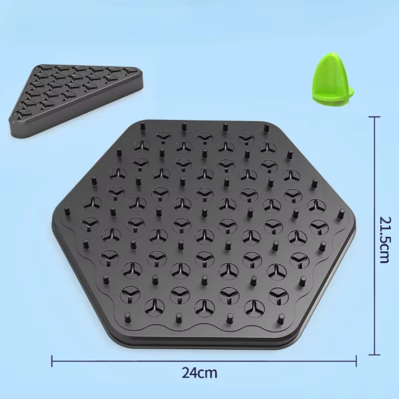 New Geometry Chain Chess Puzzle Triangle Chess Desktop Game Rubber Band Training Family Interaction Exercise Thinking Toys Gifts